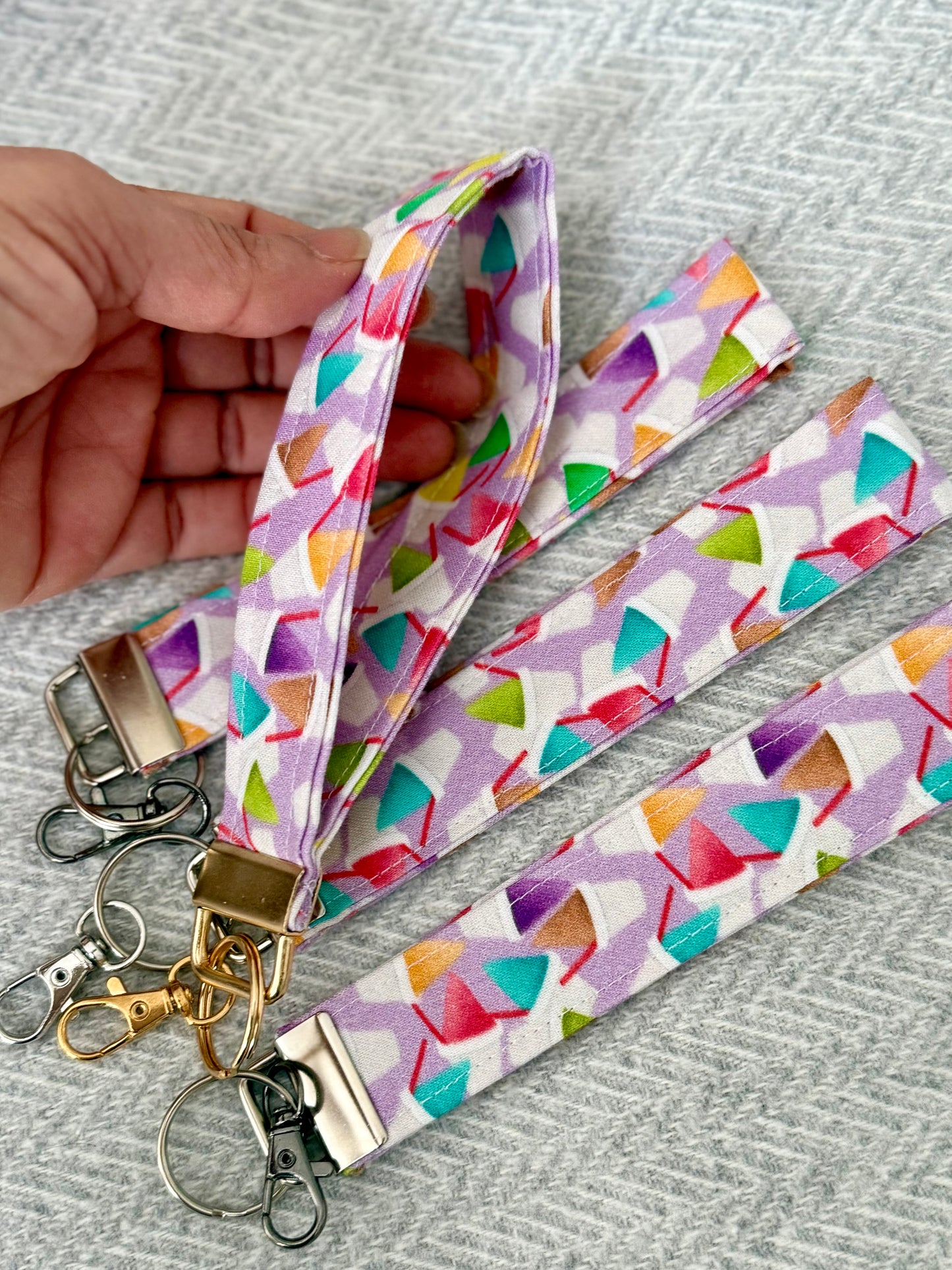 Piragua Print Wristlet Keychain