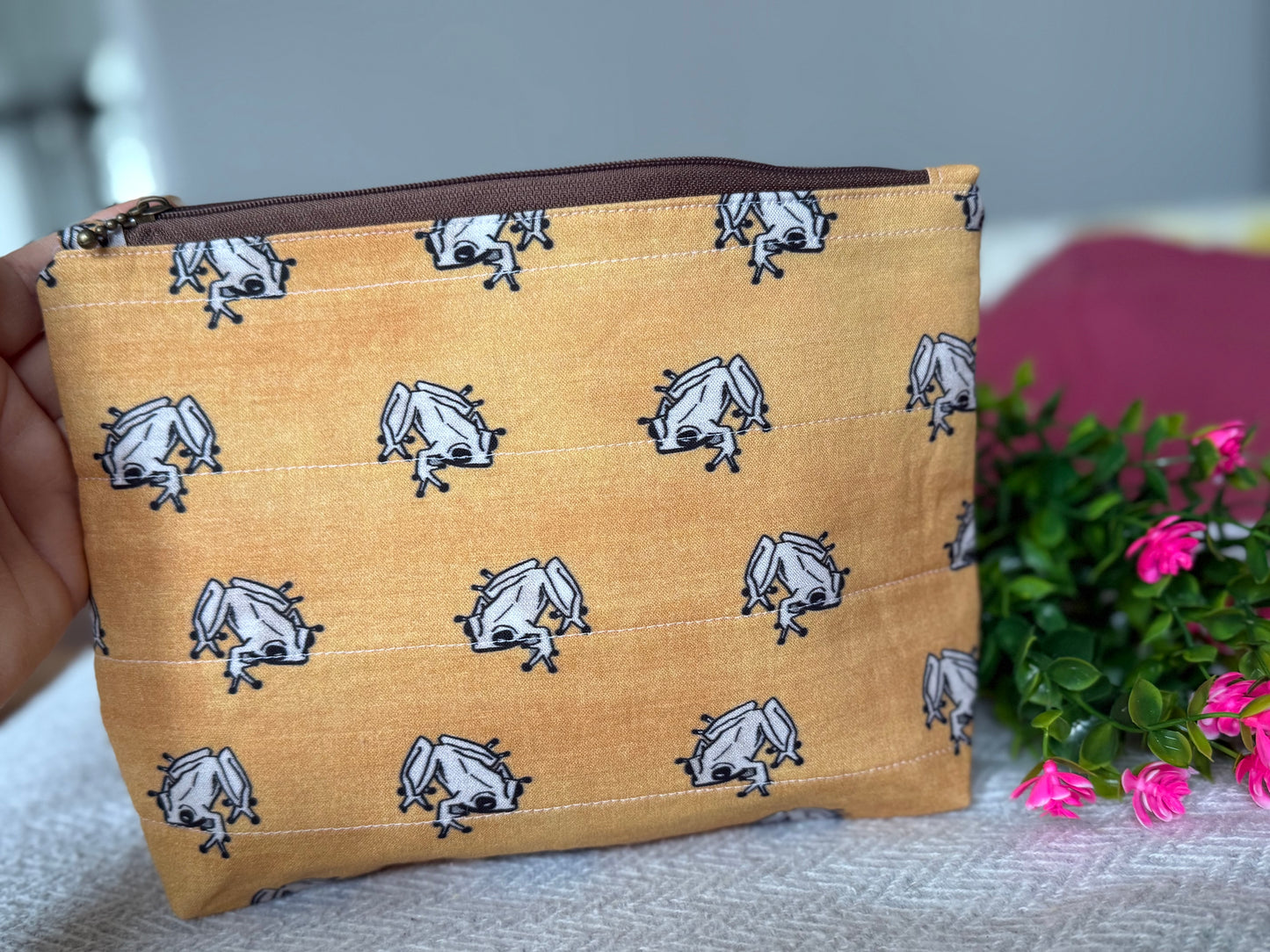 Handmade Pouch Coqui – Mustard (Medium)