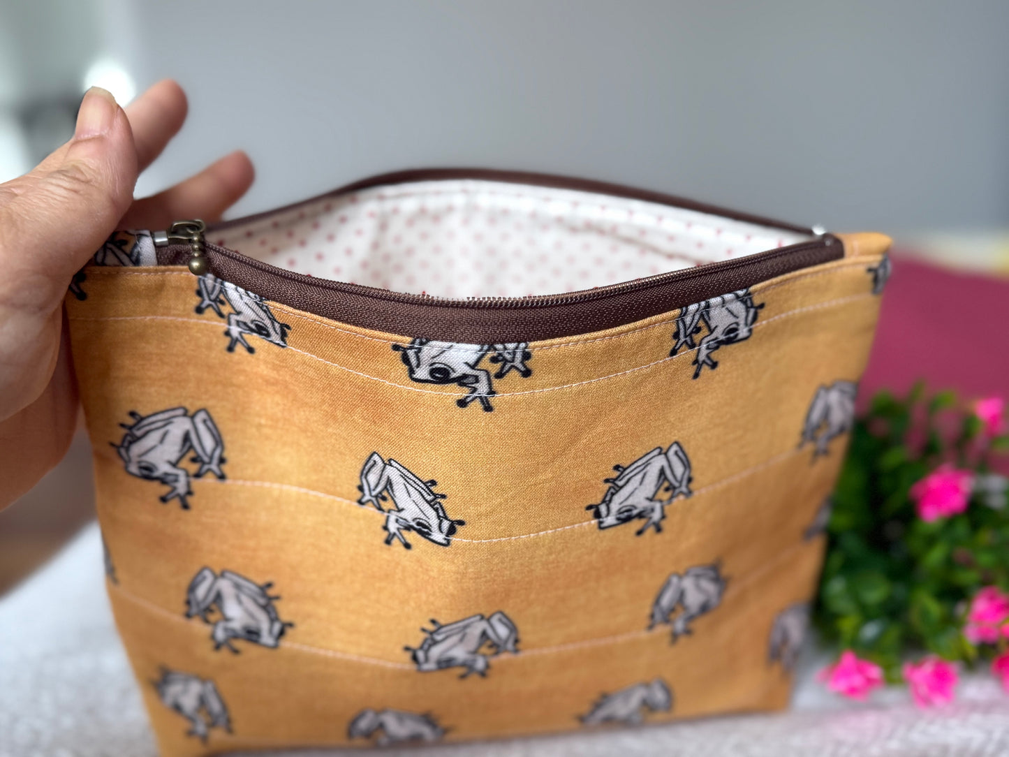 Handmade Pouch Coqui – Mustard (Medium)